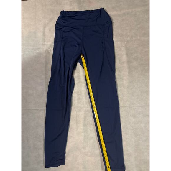 SHEIN  Blue Workout Leggings S Exercise Athleisure Athletic Gym Activewear Cozy - Picture 5 of 7
